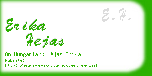 erika hejas business card